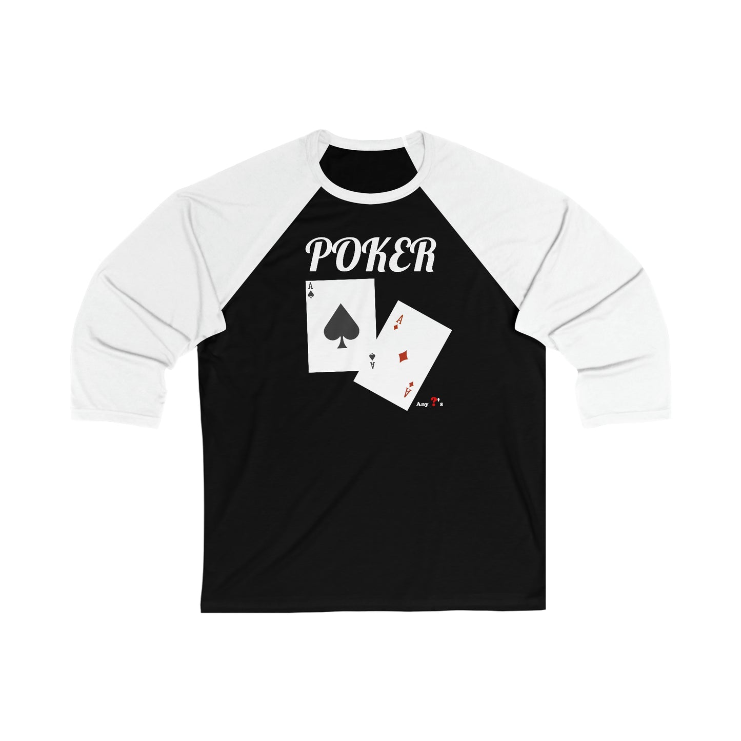 Poker 3\4 Sleeve Baseball Tee