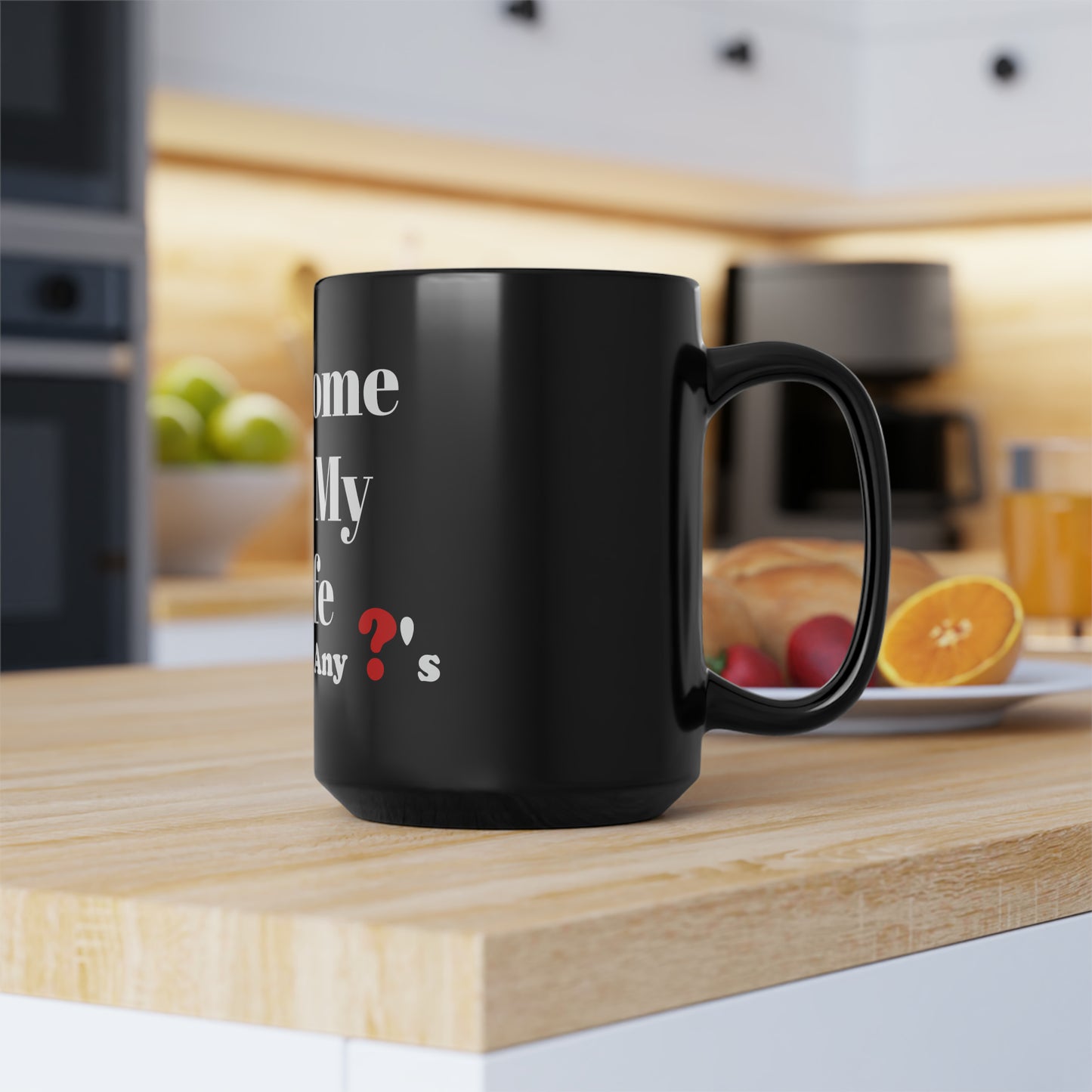 Awesome like my Wife Black Mug, 15oz