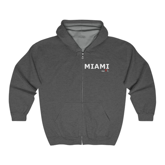Miami Heavy Blend™ Full Zip Hooded Sweatshirt