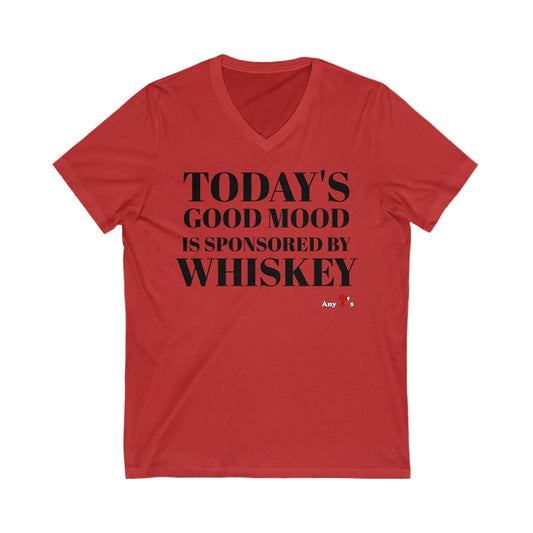 Good Mood by Whiskey Short Sleeve V-Neck Tee